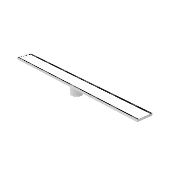 Evolux 36" Tempered White Glass Linear Drain Grate