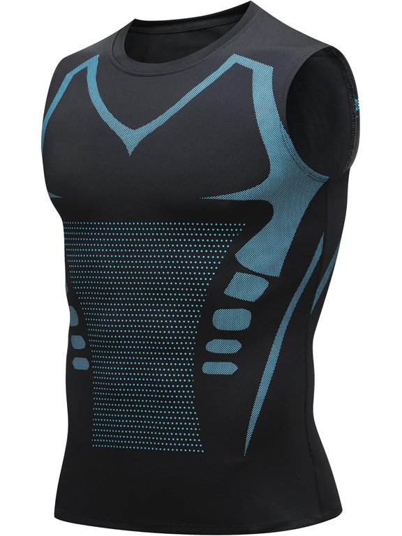 Evolv-Off Compression Shirt,Mens Tank Tops,Sport Running Dry Fit Gym Shirt, Wicking Athletic Mesh Breathable Muscle Tee Workout Sleeveless Shirts