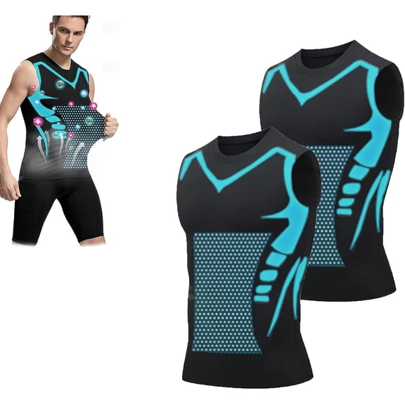 Compression Shirt, 2025 New Version Shaping Sleeveless Shirt for Men Build a Toned Body