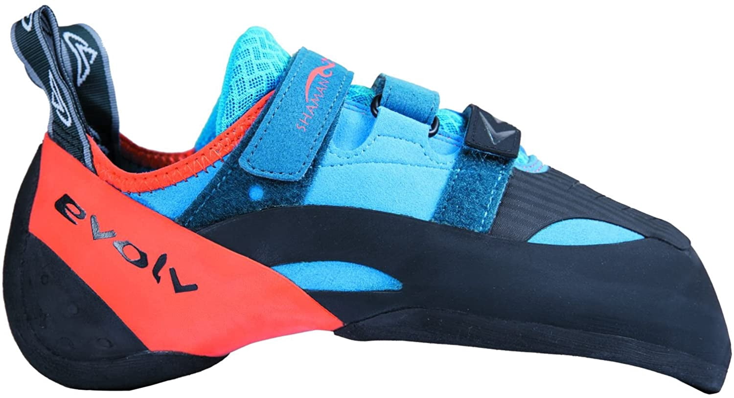 Evolv Men’s Size 7.5 / 40.5 VTR3D Rock Climbing Shoes Gray Orange Blue Straps Clearance: Evolv Shaman Climbing Shoes – Climb Smart Shop main image 2