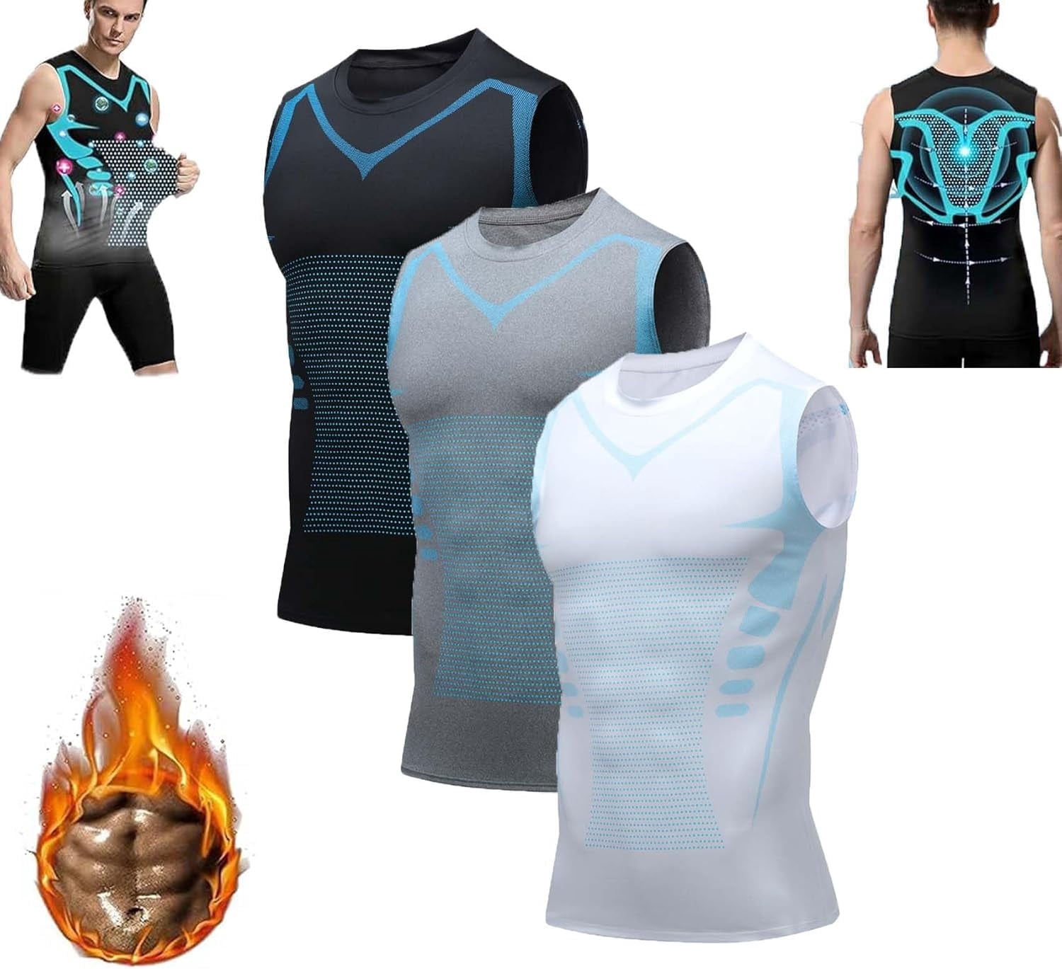Amazon Compression Boost Evolv V Boost Men Compression Shirt, 2026 Upgraded Shapewear Tops for ...
