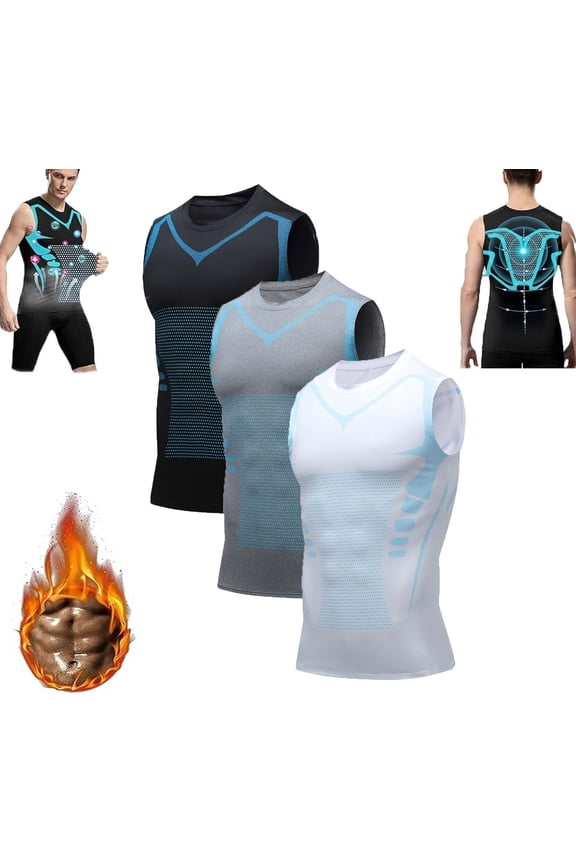 Evolv V Boost Men Compression Shirt, 2026 Upgraded Shapewear Tops for Men, Muscle Defining Athletic Undershirt with Compression Technology, Quick-Dry Breathable Fitness Base Layer for Running Gym