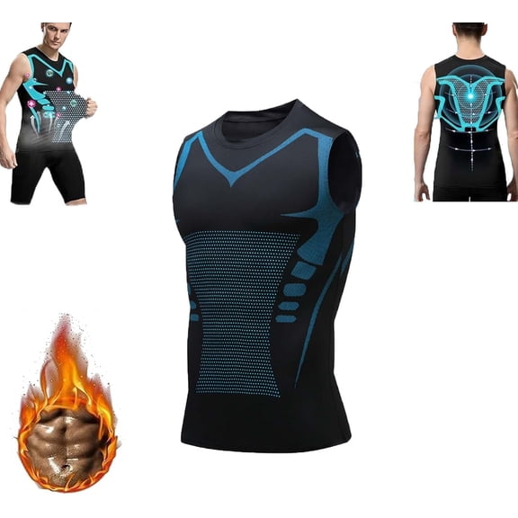 Evolv V Boost Men Compression Shirt, 2026 Upgraded Shapewear Tops for Men, Muscle Defining Athletic Undershirt with Compression Technology, Quick-Dry Breathable Fitness Base Layer for Running Gym