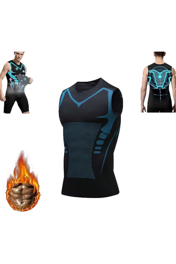 Evolv V Boost Men Compression Shirt, 2026 Upgraded Shapewear Tops for Men, Muscle Defining Athletic Undershirt with Compression Technology, Quick-Dry Breathable Fitness Base Layer for Running Gym
