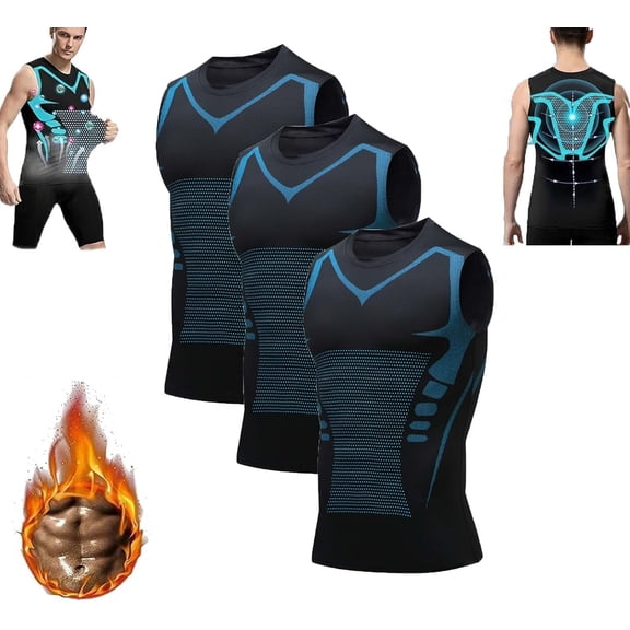 Evolv V Boost Men Compression Shirt, 2026 Upgraded Shapewear Tops for Men, Muscle Defining Athletic Undershirt with Compression Technology, Quick-Dry Breathable Fitness Base Layer for Running Gym