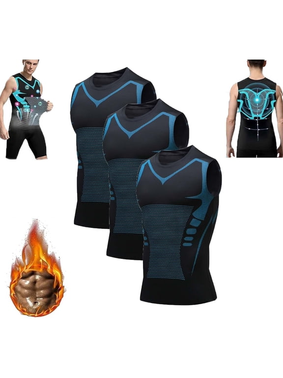 Evolv V Boost Men Compression Shirt, 2026 Upgraded Shapewear Tops for Men, Muscle Defining Athletic Undershirt with Compression Technology, Quick-Dry Breathable Fitness Base Layer for Running Gym