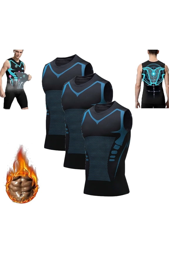 Evolv V Boost Men Compression Shirt, 2026 Upgraded Shapewear Tops for Men, Muscle Defining Athletic Undershirt with Compression Technology, Quick-Dry Breathable Fitness Base Layer for Running Gym