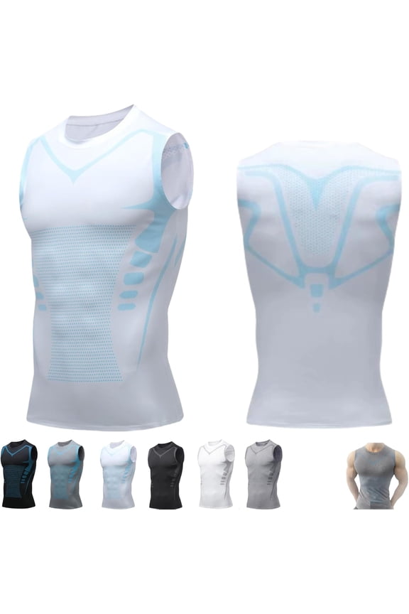 2026 New V Boost Shape Wear Shirt Men, Version Ionic Sleeveless Compression Shirts