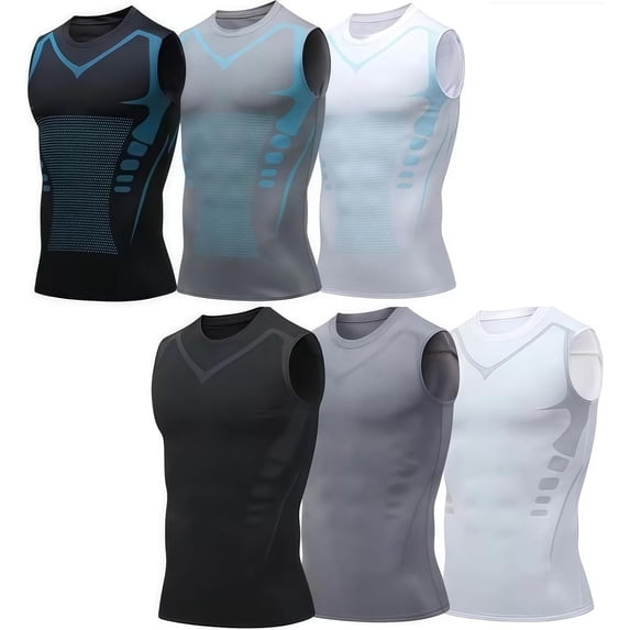 2026 New V Boost Shape Wear Shirt Men, Version Ionic Sleeveless Compression Shirts