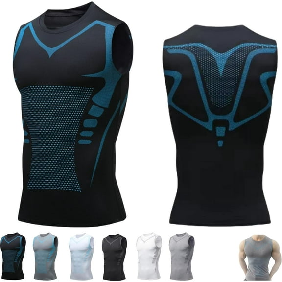 2026 New V Boost Shape Wear Shirt Men, Version Ionic Sleeveless Compression Shirts