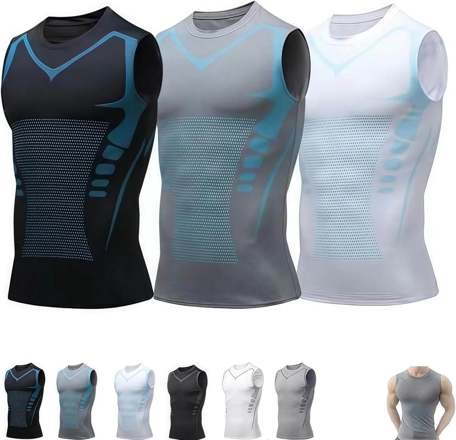 Amazon Compression Boost 2026 New V Boost Shape Wear Shirt Men, Version Ionic Sleeveless ...