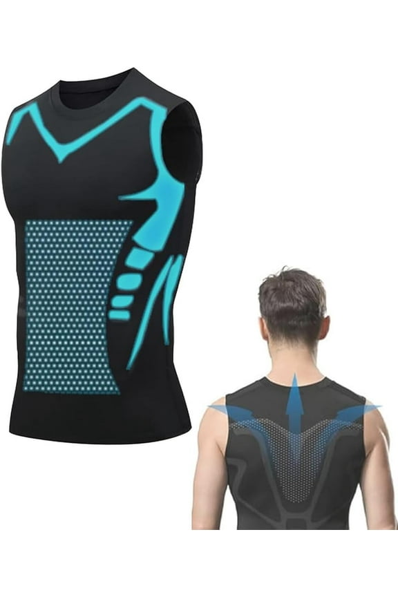 Evolv-V Boost Men Shirt, V-Boost 2025 New Version Ionic Shaping Sleeveless Compression Shirt