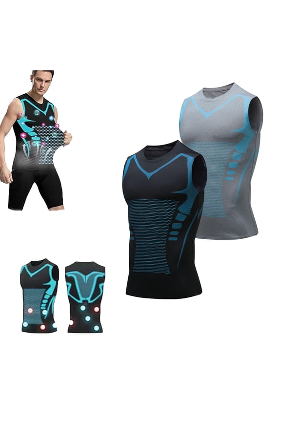 Evolv V Boost Shirt Men, V2.0 Compression Sleeveless Shaping Shirt Tank Men Feel the Power of Confidence, Energy & Strength