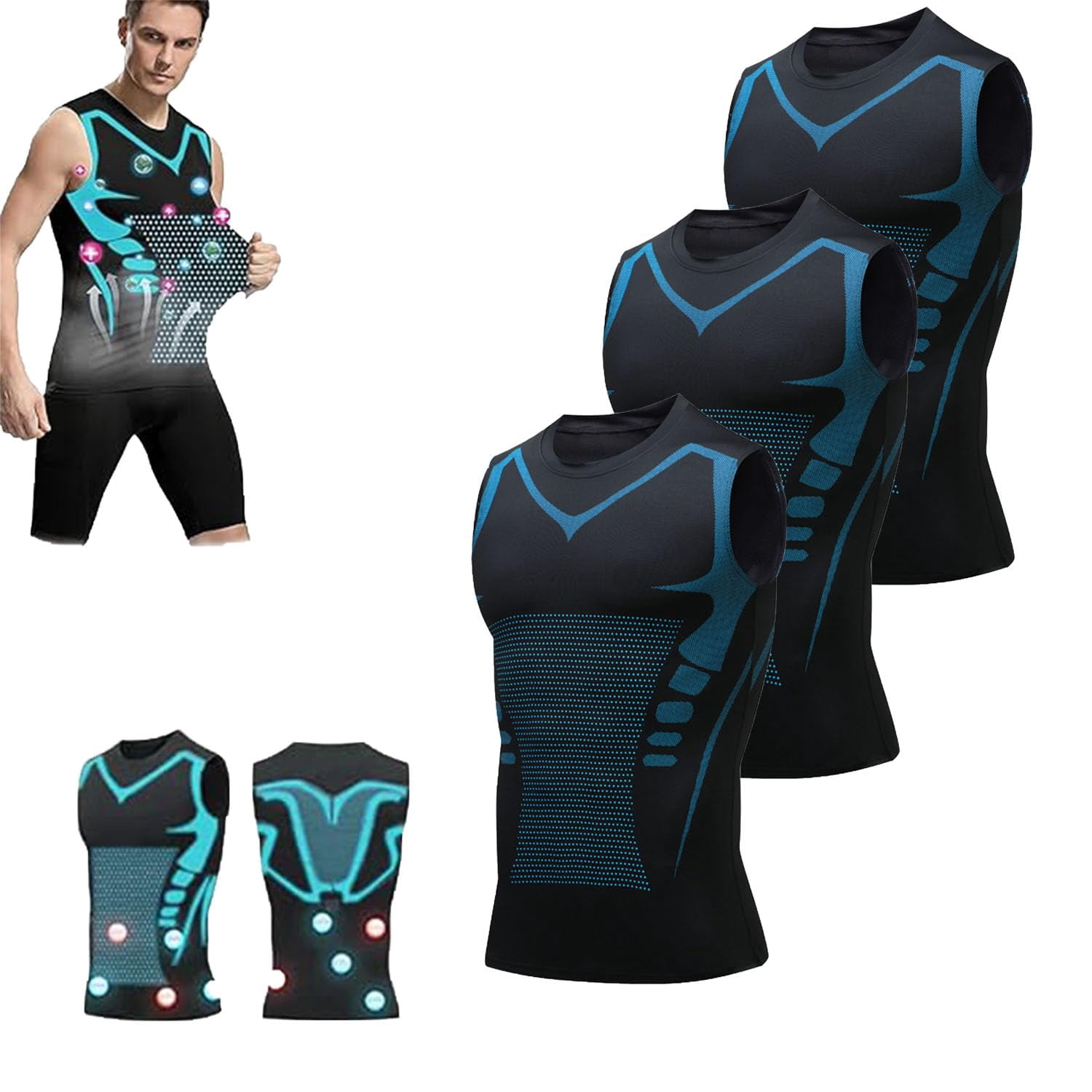 Amazon Compression Boost Evolv V Boost Shirt Men, V2.0 Compression Sleeveless Shaping Shirt Tank ...