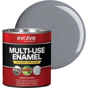 Evolve Alkyd Enamel Paint, Oil-Based Multi-Surface Interior & Exterior Paint for Wood, Metal & Concrete, Gray Primer, 32 fl oz