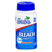 Evolve Bleach Tablets, Concentrated, Original Scent, 32 Count (5.64 oz Bottle)