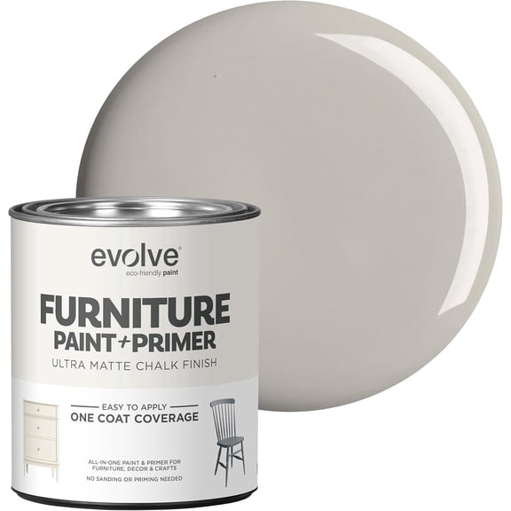 Evolve Ultra Matte Chalk Paint, Eco-Friendly Paint and Primer, Antique Gray, 30 fl oz, Pack of 1