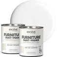 thumbnail image 1 of Evolve Ultra Matte Chalk Paint, Eco-Friendly Paint and Primer, Cloud White, 30 fl oz, Pack of 2, 1 of 6