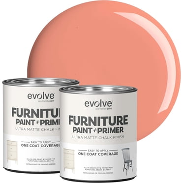 Evolve Ultra Matte Chalk Paint, Eco-Friendly Paint and Primer, Coral Veil, 30 fl oz, Pack of 2