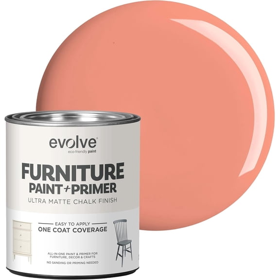 Evolve Ultra Matte Chalk Paint, Eco-Friendly Paint and Primer, Coral Veil, 30 fl oz, Pack of 1
