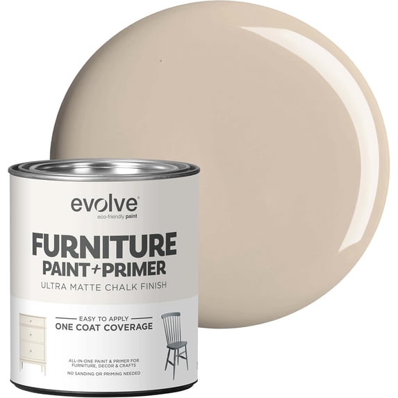 Evolve Ultra Matte Chalk Paint, Eco-Friendly Paint and Primer, Cottage Gray, 30 fl oz, Pack of 1