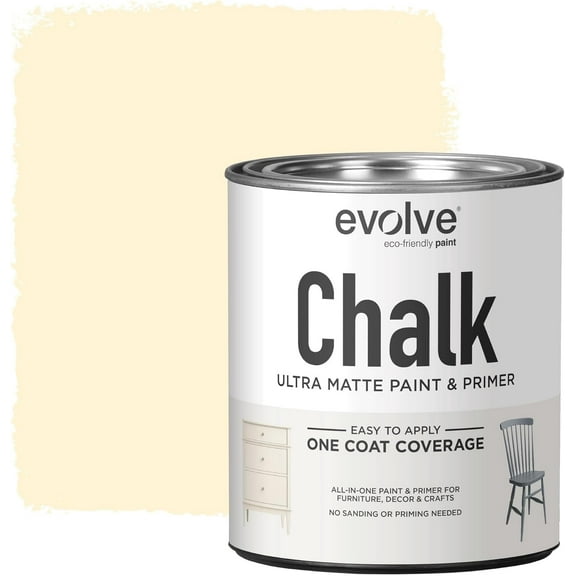 Evolve Ultra Matte Chalk Paint, Eco-Friendly Paint and Primer, Cottonwood, 30 fl oz, Pack of 1