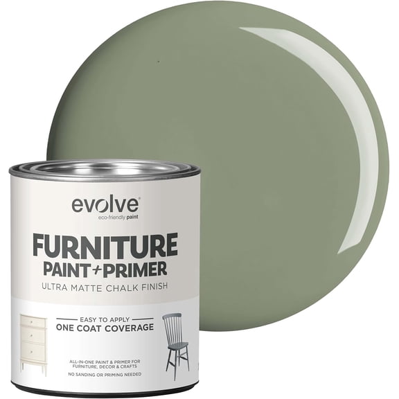 Evolve Ultra Matte Chalk Paint, Eco-Friendly Paint and Primer, Faded Fern, 30 fl oz, Pack of 1