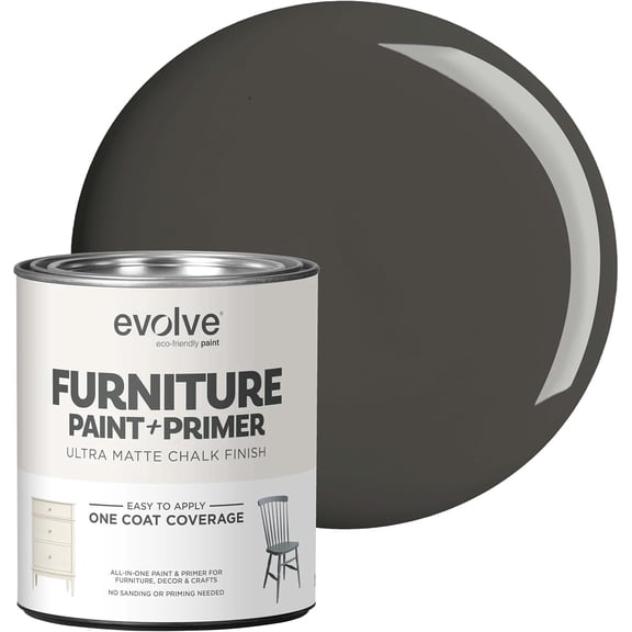 Evolve Ultra Matte Chalk Paint, Eco-Friendly Paint and Primer, Iron Ore, 30 fl oz, Pack of 1