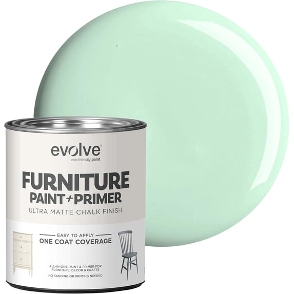 Evolve Ultra Matte Chalk Paint, Eco-Friendly Paint and Primer, Mint Condition, 30 fl oz, Pack of 1