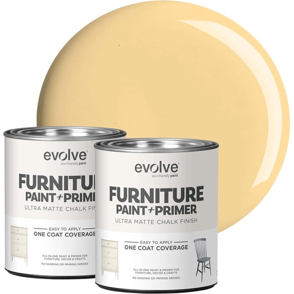 Evolve Ultra Matte Chalk Paint, Eco-Friendly Paint and Primer, Morning Glow, 30 fl oz, Pack of 2