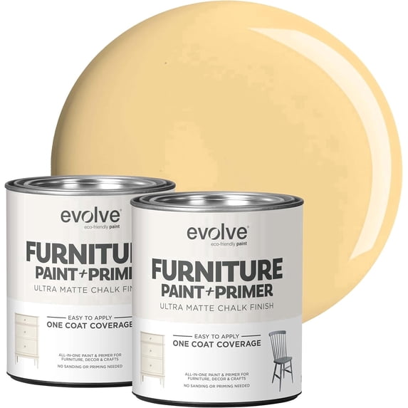 Evolve Ultra Matte Chalk Paint, Eco-Friendly Paint and Primer, Morning Glow, 30 fl oz, Pack of 2