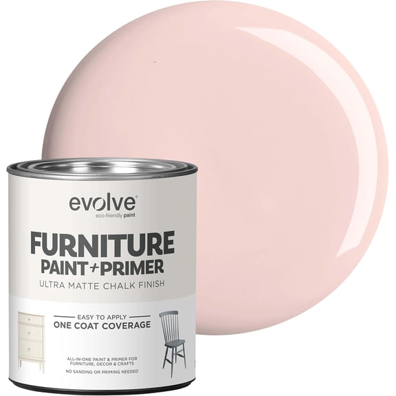 Evolve Ultra Matte Chalk Paint, Eco-Friendly Paint and Primer, Pink Drift, 30 fl oz, Pack of 1