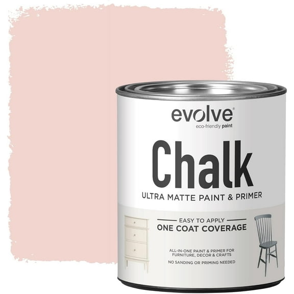 Evolve Ultra Matte Chalk Paint, Eco-Friendly Paint and Primer, Pink Drift, 30 fl oz, Pack of 1