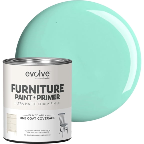 Evolve Ultra Matte Chalk Paint, Eco-Friendly Paint and Primer, Saltwater Taffy, 30 fl oz, Pack of 1