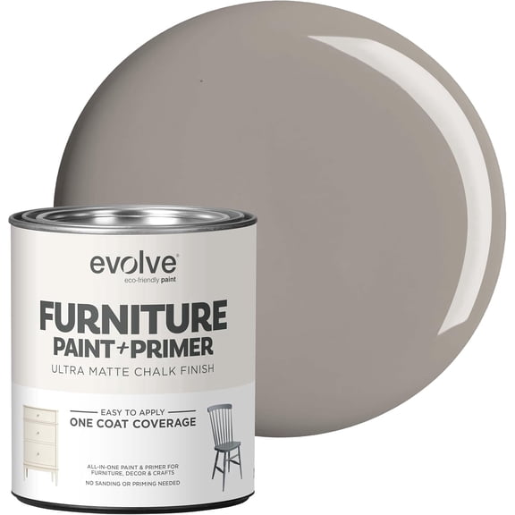 Evolve Ultra Matte Chalk Paint, Eco-Friendly Paint and Primer, Worn Canvas, 30 fl oz, Pack of 1