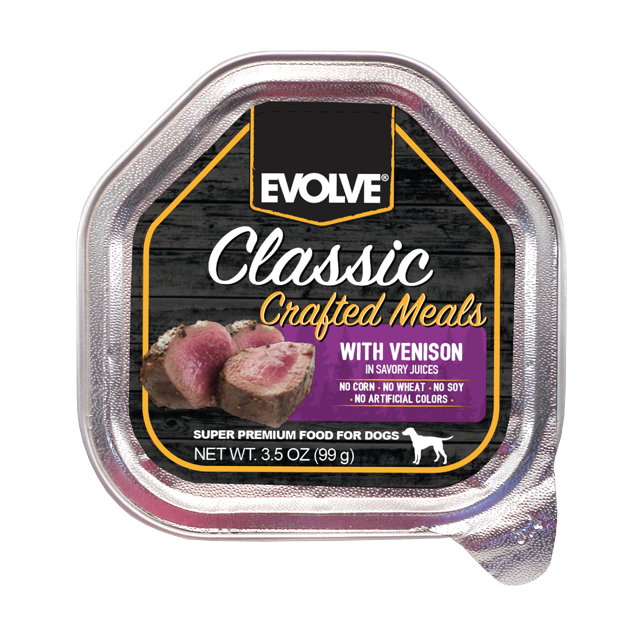 Evolve Classic Crafted Meals with Venison Wet Dog Food