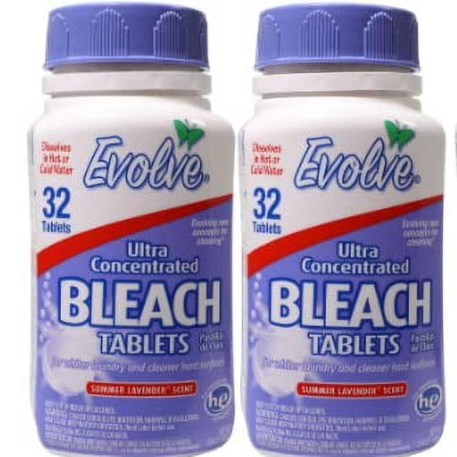 Evolve Concentrated Bleach Tablets 32ct (Pack of 2 Original Scent