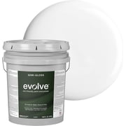 Evolve Eco-Friendly Cloud White Semi-Gloss Acrylic Latex Paint and Primer, 5 Gallon