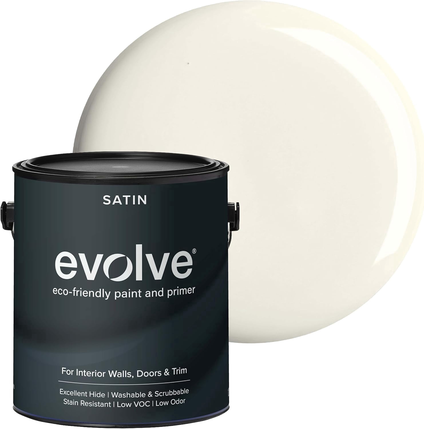 Evolve Eco-Friendly Coconut Cream Satin Sheen Acrylic Latex Paint