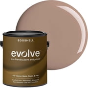 Evolve Eco-Friendly Eggshell Acrylic Latex Paint and Primer, One Coat Coverage, Feather Brown, 1 gal
