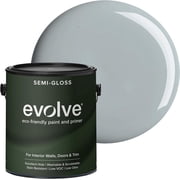 Evolve Eco-Friendly Pebble Gray Semi-Gloss Acrylic Latex Paint and Primer, 1 Gallon