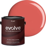 Evolve Eco-Friendly Raspberry Flat Finish Acrylic Latex Paint and Primer, 1 Gallon