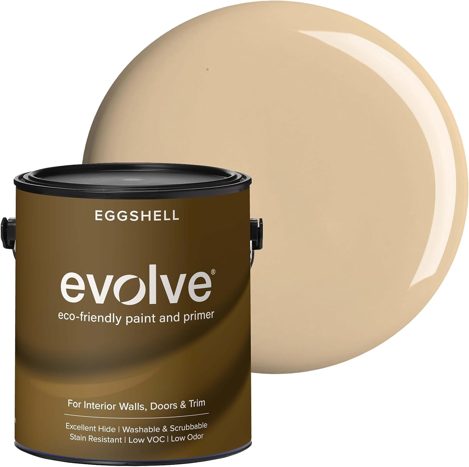 Evolve Eco-Friendly Eggshell Acrylic Latex Paint and Primer, 1 gal