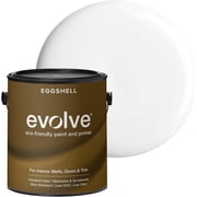 Evolve Latex Paint and Primer, Interior and Exterior Paint, Eggshell Finish, Cloud White, 1 Gallon