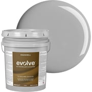 Evolve Latex Paint and Primer, Interior and Exterior Paint, Eggshell Finish, Graphite Gray, 5 Gallon