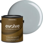 Evolve Latex Paint and Primer, Interior and Exterior Paint, Eggshell Finish, Pebble Gray, 1 Gallon