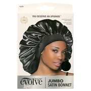 Evolve Jumbo Satin Bonnet, Black, 1 Count