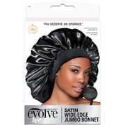 Evolve Jumbo Satin Bonnet, Black