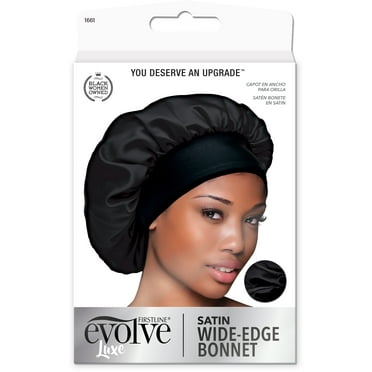 Evolve Luxe Satin Wide Edge Bonnet Black