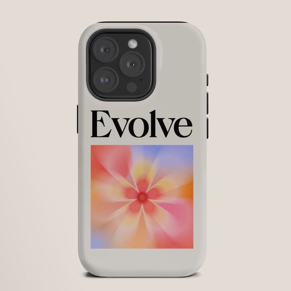 Evolve Pink, Orange and Blue Radiating Flower Tough Phone Case for Apple iPhone
